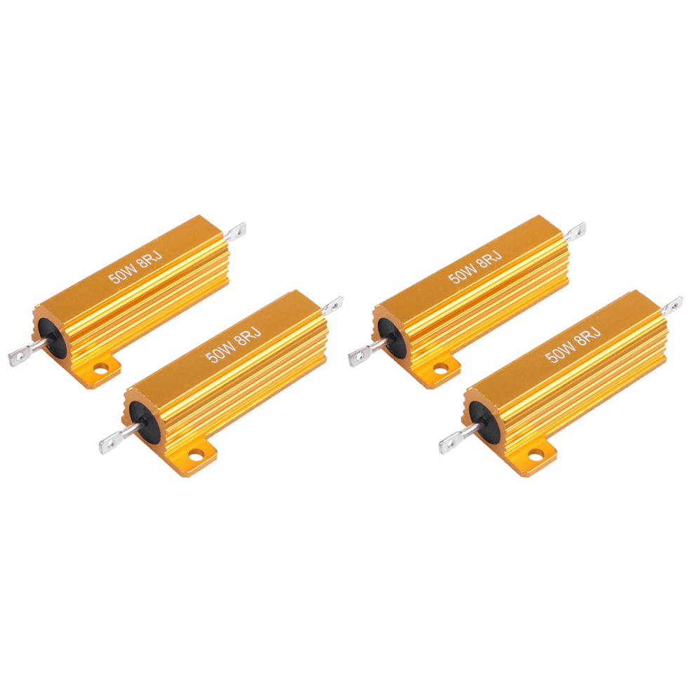 2 Pcs Electronic Aluminium Shell Resistors 5% 8 Ohm 50W 4712751261345