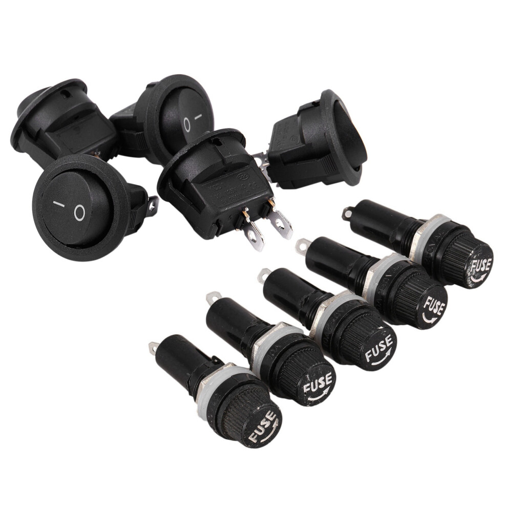 5 Pcs Ac 125V 15A 6 X 30Mm Panel Mount Fuse Holder 4712751249909