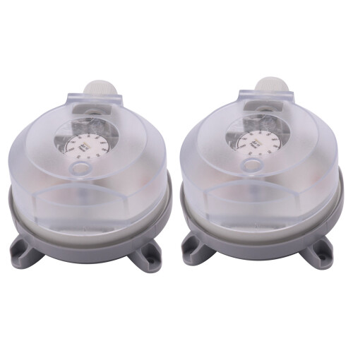 2X Air Differential Pressure Switch 20-200Pa Adjustable