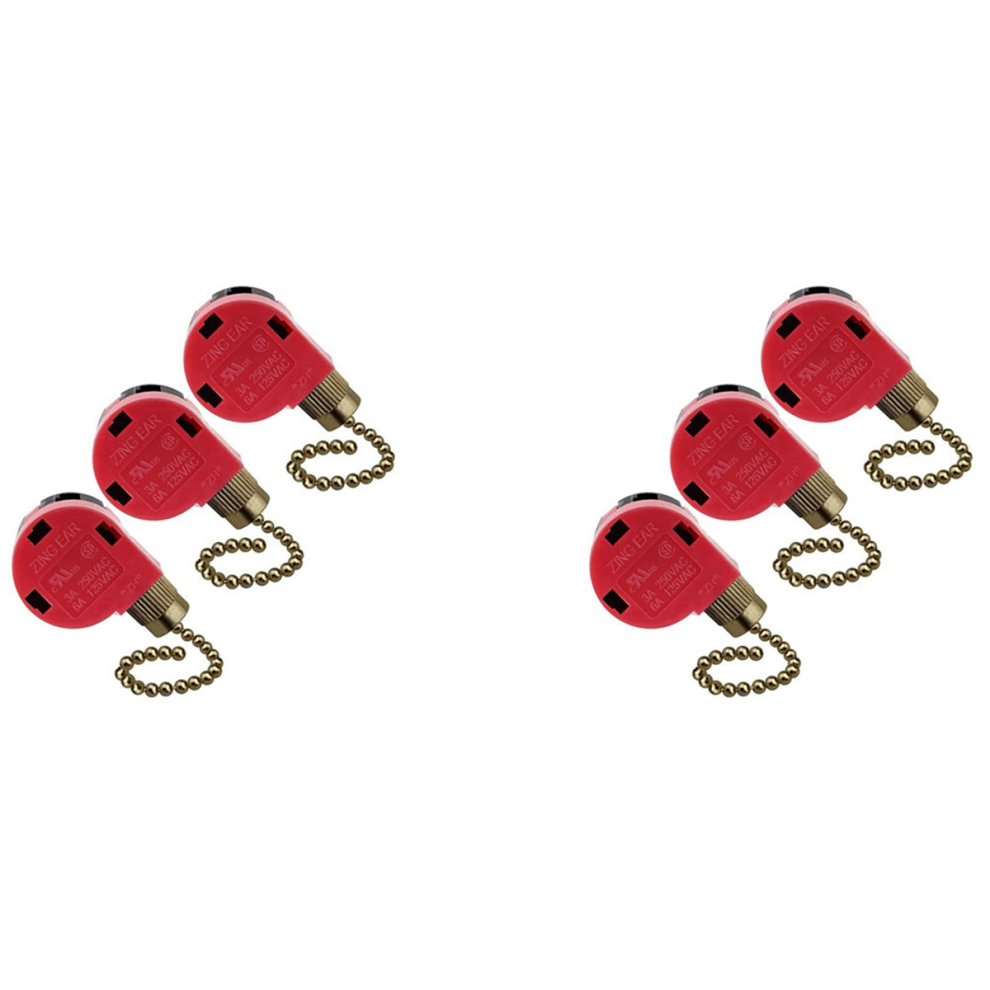 3 Speed 4 Wire Ze-268S6 Fan Pull Chain Switch Copper 4712751248902