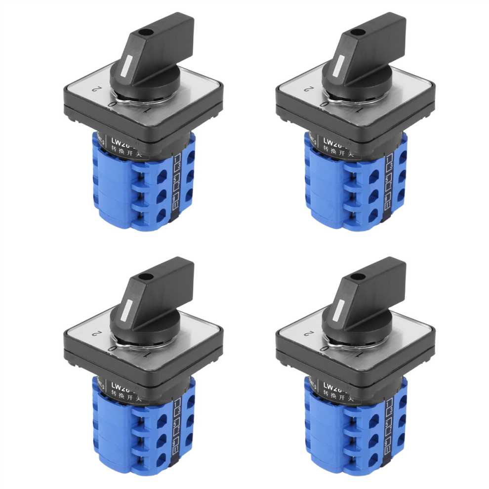 3 Positions On-Off-On Changeover Control Rotary Cam Switch 20A 4712751248865