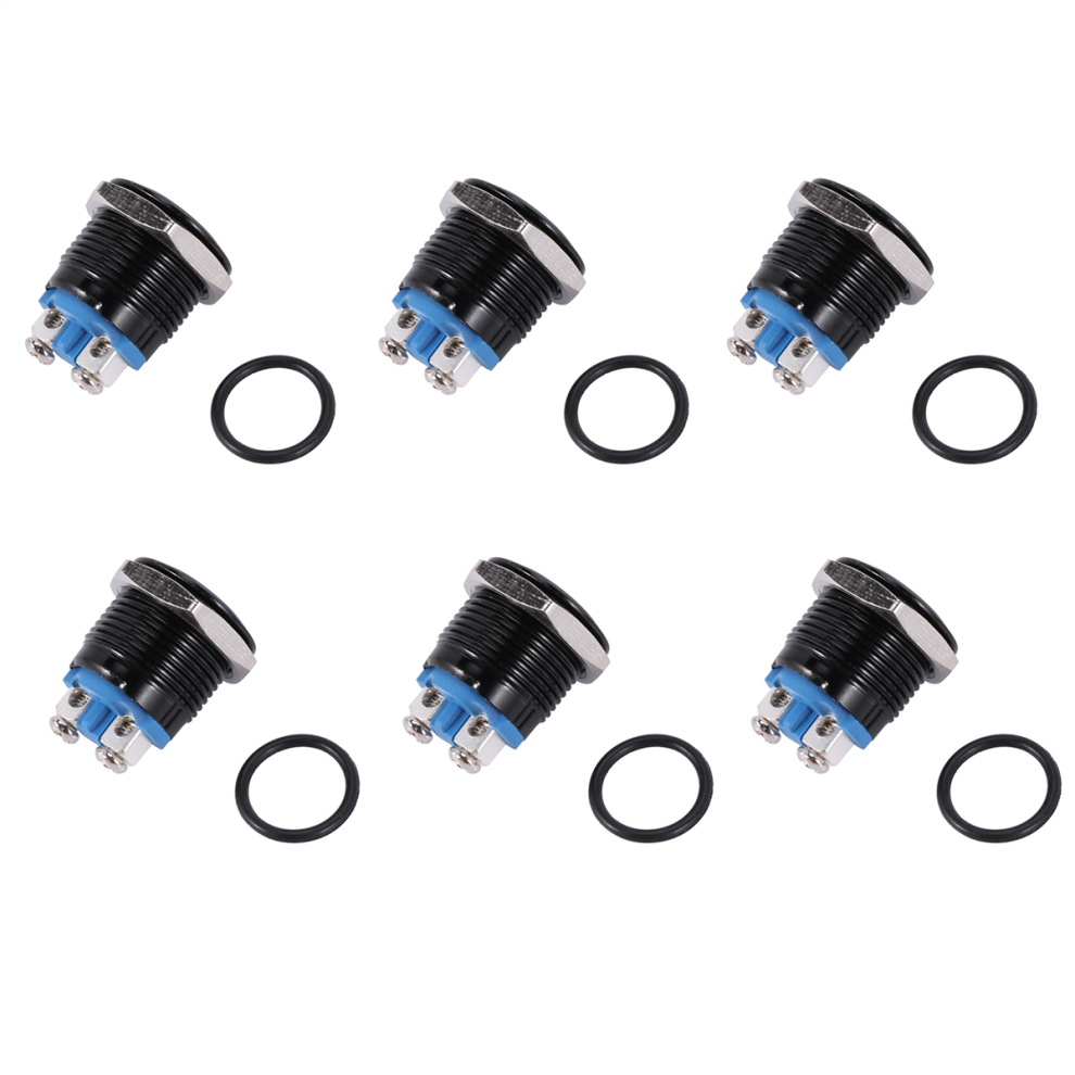 Bouton Poussoir Interrupteur Noir 16Mm 12V Pour Auto 4712751252428