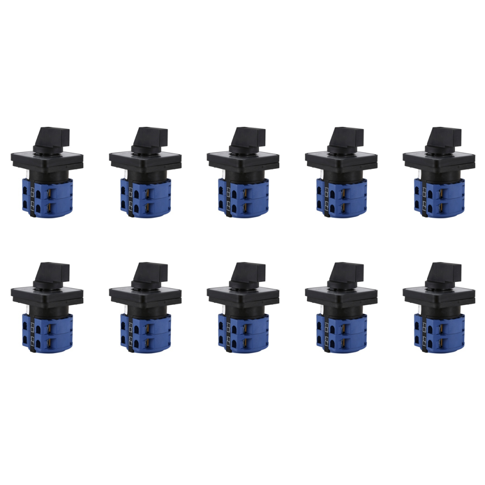 Ac660v 25A 2-Pole 3-Position Momentary Changeover Switch Blue+Black 4712751251995