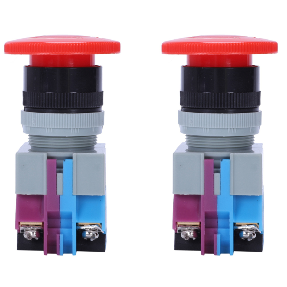 Ac 600V 10A Red Mushroom Emergency Stop Push Button Switch 22Mm No Nc 4712751251803
