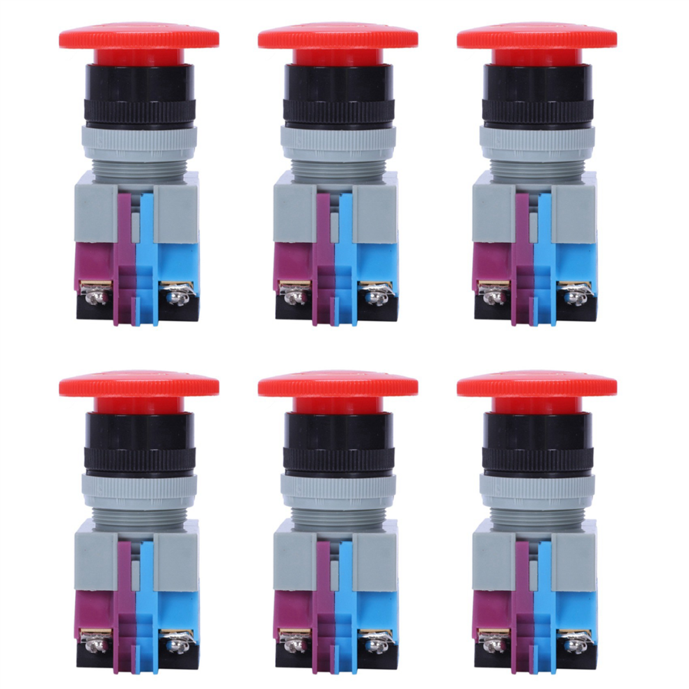 Ac 600V 10A Red Mushroom Emergency Stop Push Button Switch 22Mm No Nc 4712751251797