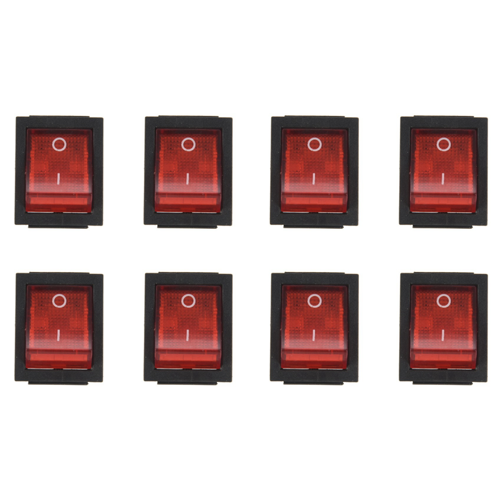 Red Light 4 Pin Dpst On/Off Snap In Rocker Switch 15A/250V 20A/125V 4712751256334