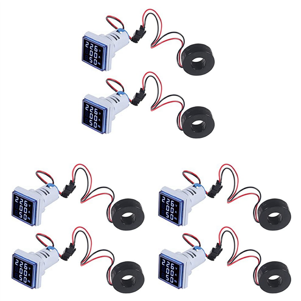 Current Voltage Hertz Meters, Digital 3In1 22Mm Voltmeter Ammeter 4712751238897