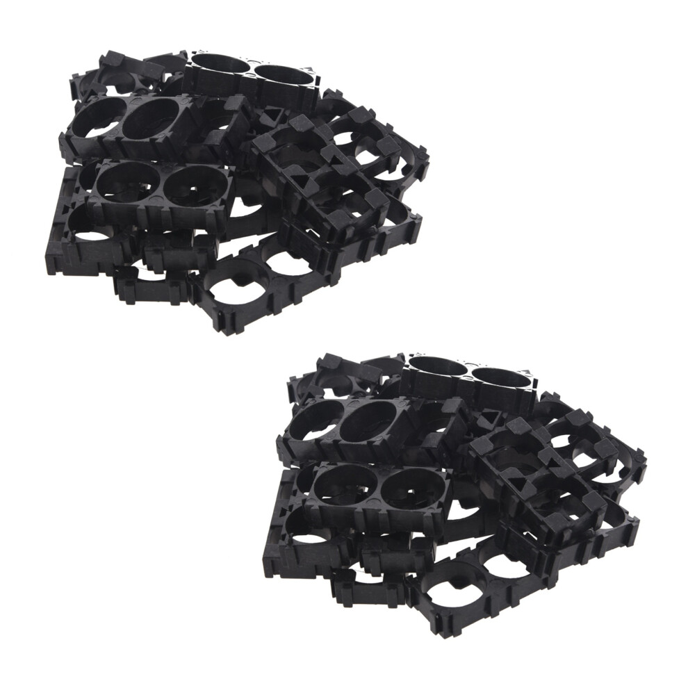 20X 18650 Lithium Battery Double Holder Bracket For Cell Pack Black 4712751240647