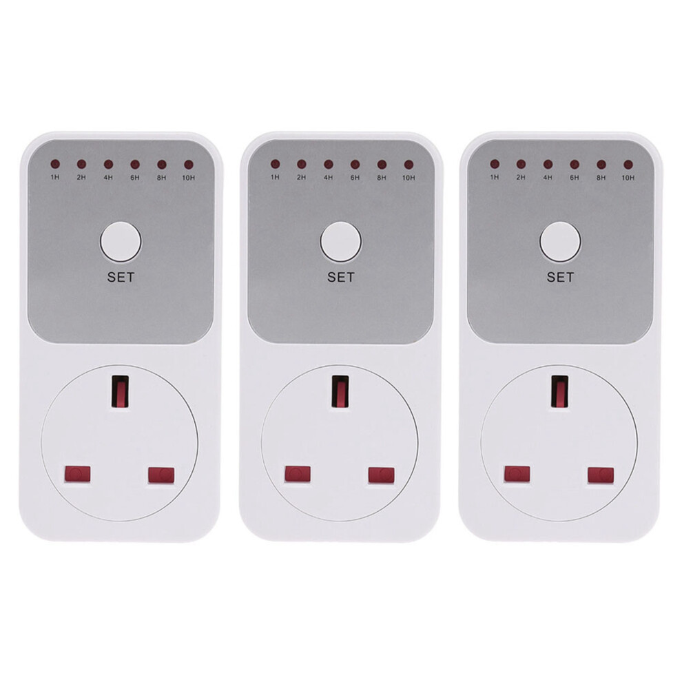 3X Smart Countdown Timer Switch Socket Auto Shut Off Outlet Uk Plug 4712751241118