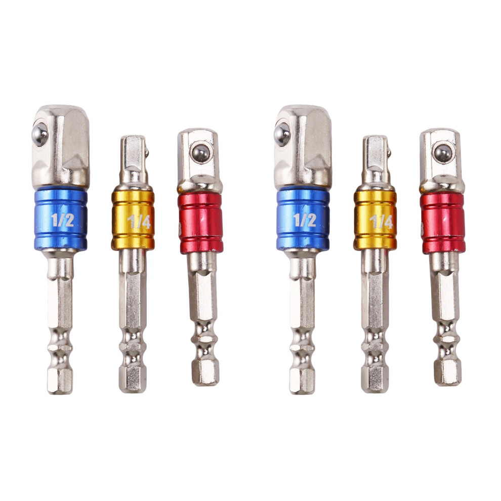 3Pcs Socket Adapter Impact Set Hex Shank Colorful Extension Converter 4712751241026