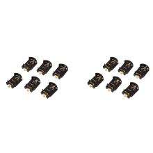 6PCS Brown Plastic Housing CR2032 Button Cell Battery Socket Holder