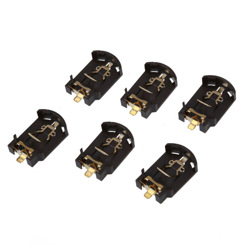 6PCS Brown Plastic Housing CR2032 Button Cell Battery Socket Holder 1