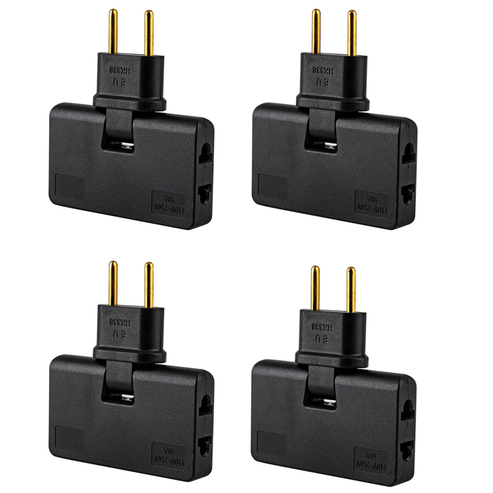 Rotate Eu Plug Converter 180 Degree Extension Plug,Black 4712751242795