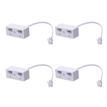 RJ11 Plug to Dual UK BT Telephone Socket Convertor