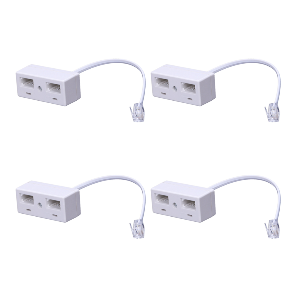 Rj11 Plug To Dual Uk Bt Telephone Socket Convertor 4712751242788
