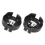 2 Pcs CR2450 Coin Cell Button Battery Socket Holder 2 Pins Black 3
