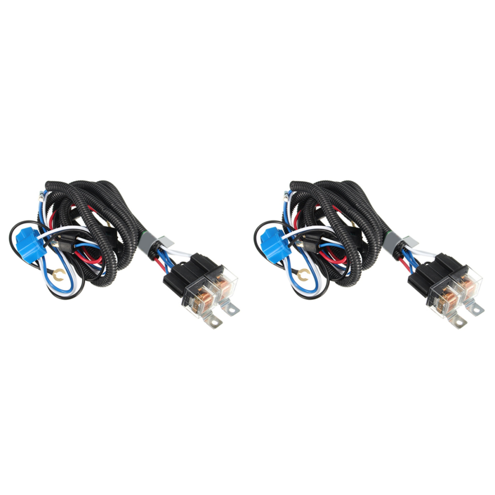 H4 Negative Led Headlight Lamp Bulb Relay Wiring Harness Plug Kit 4712751242375