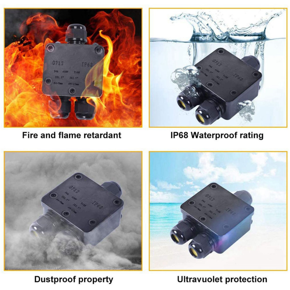 Waterproof Junction Box Ip68 Outdoor Gland Electrical Junction Box 4712751282210