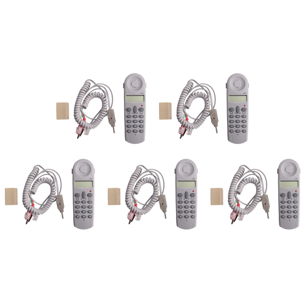 Telephone Phone Butt Test Tester Lineman Tool Cable Set Grey White 4712751269716