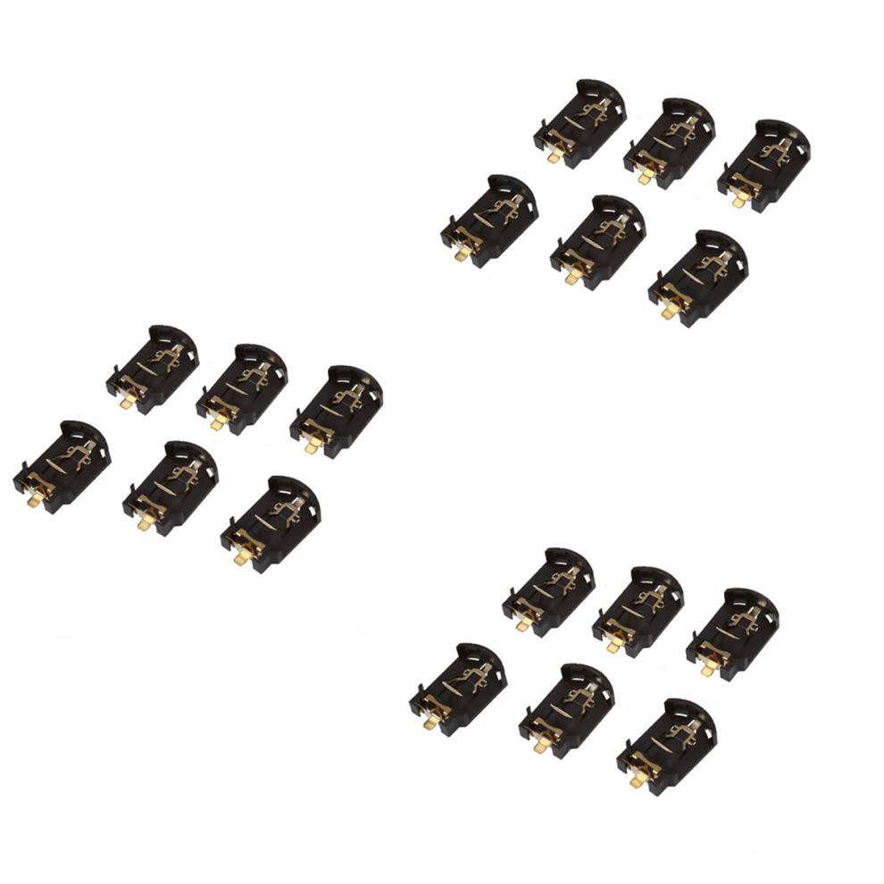 6Pcs Plastic Housing Cr2032 Button Cell Battery Socket Holder Brown 4712751241491
