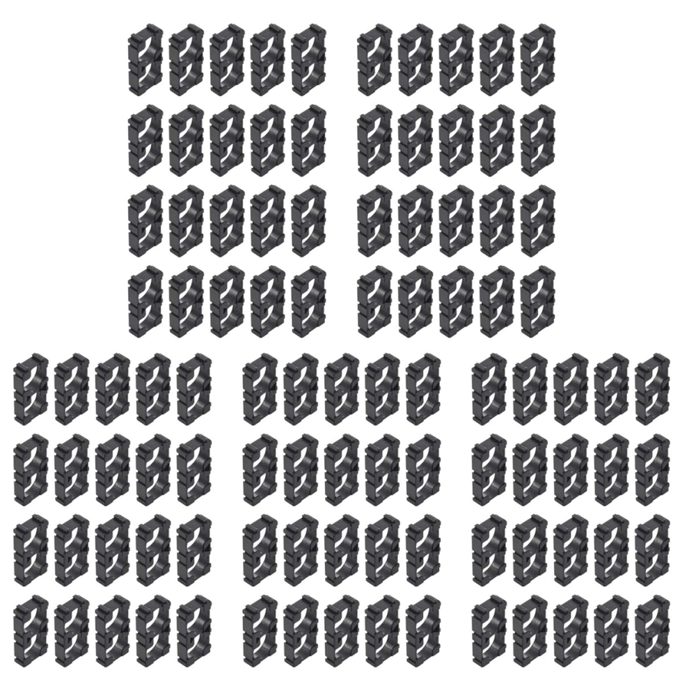 20X 18650 Lithium Battery Double Holder Bracket For Cell Pack Black 4712751240616