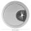 Computer Stainless Steel 50 mm Diameter Desk Grommet Cable Hole Cover 1