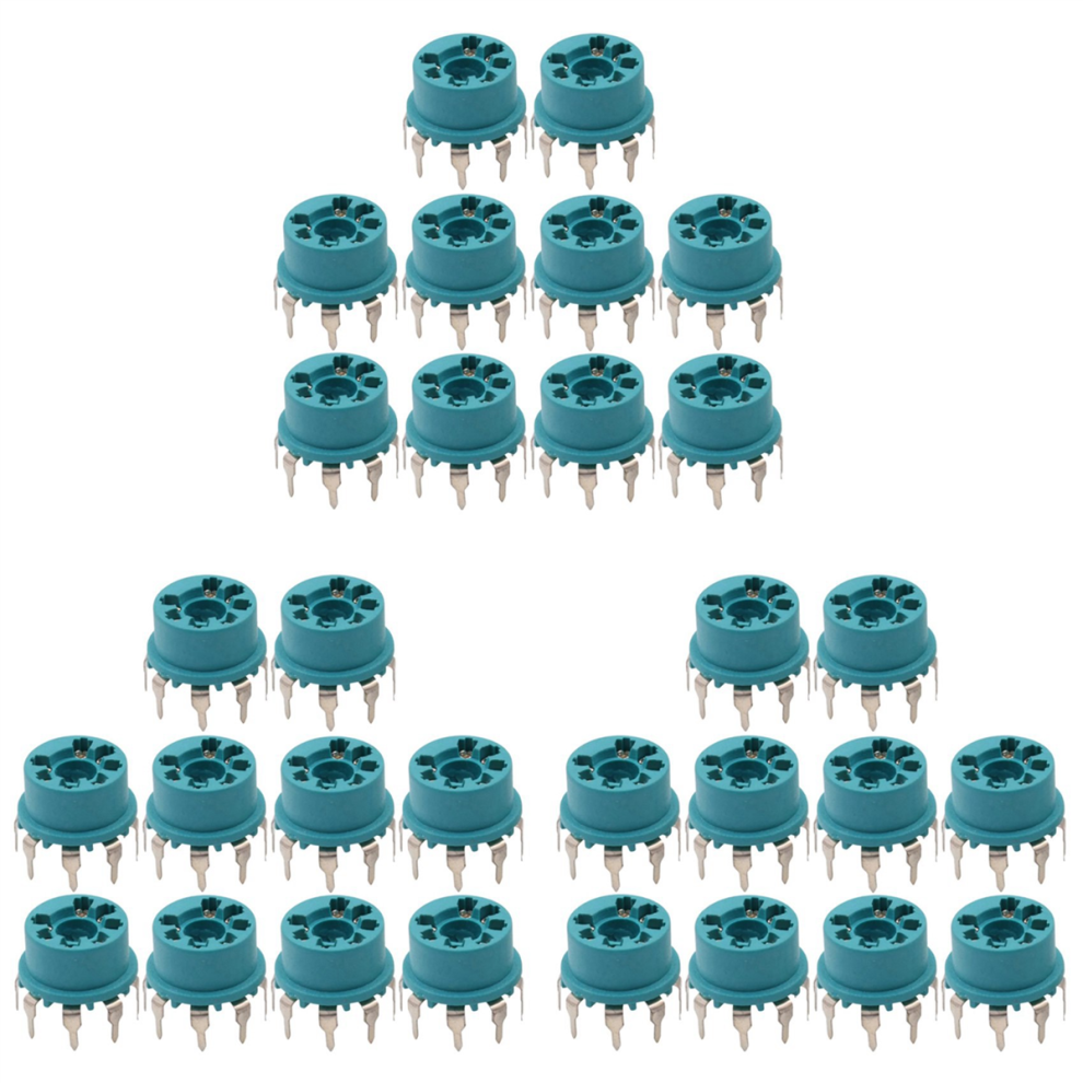 7Pin Plastic Tube Socket For B&W 6J1 6Z4 6X4 Audio Amp 10Pcs Blue 4712751282081