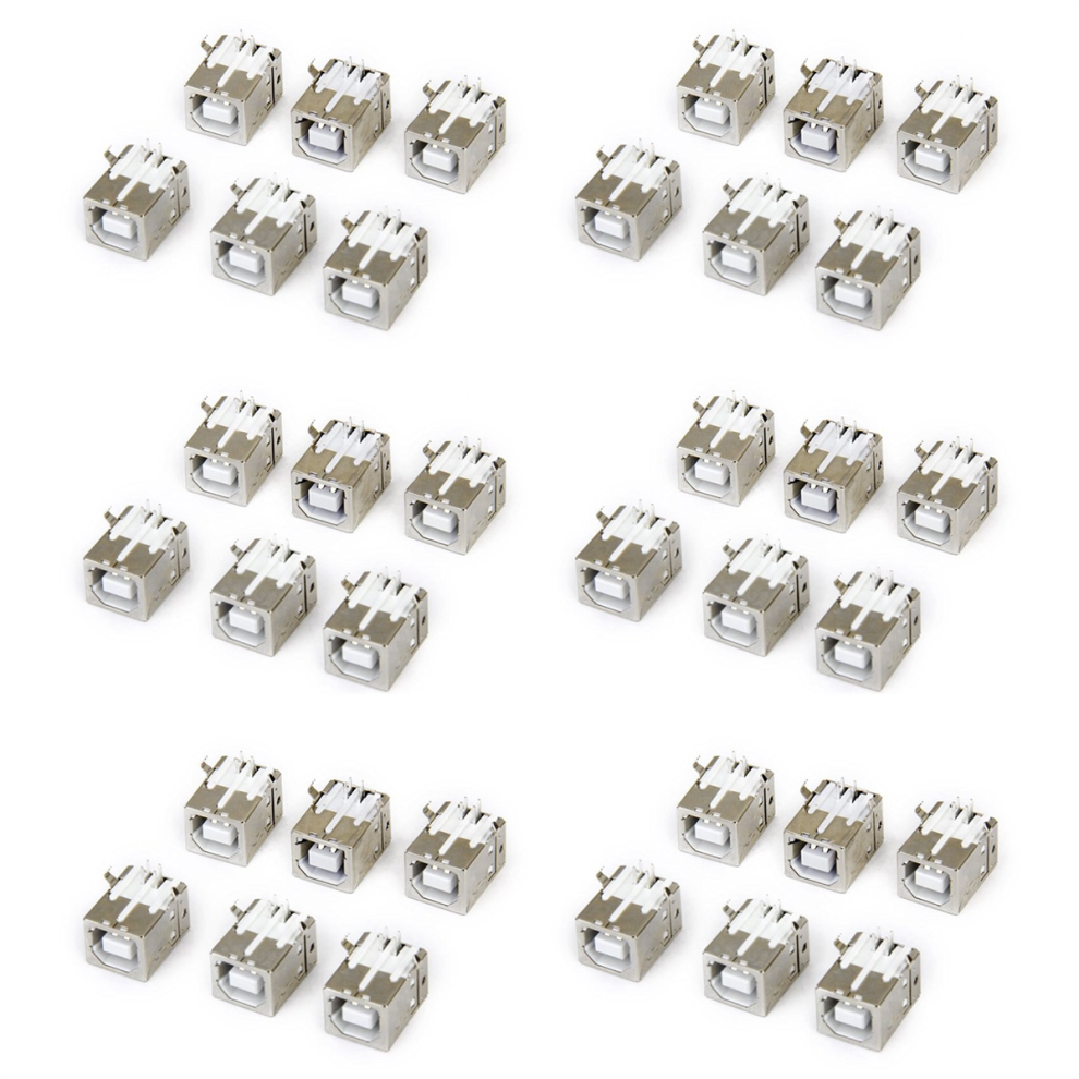 6Pcs Remplacement Prise Connecteur Usb Type B Angle Droit 4712751241521