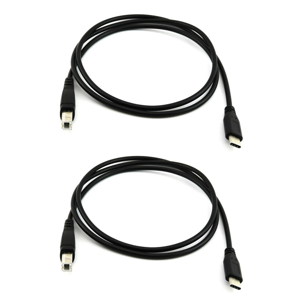 2X Usb-C Usb 3.1 Type C Male To Usb 2.0 B Type Male Data Cable Cord 4712751271092