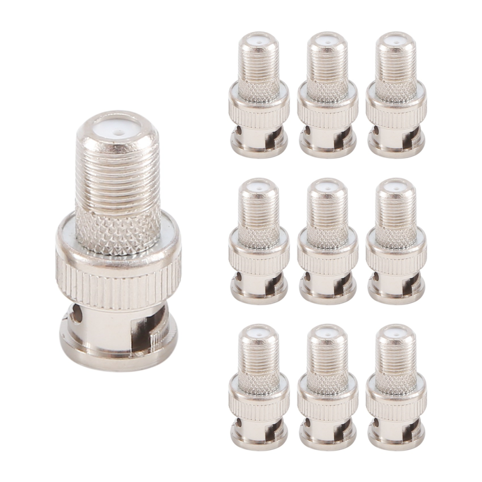 BNC Male to F Female CCTV Camera Coax Cable Connector (Pack of 10)-image-OPC-PJ95B9T-NEW
