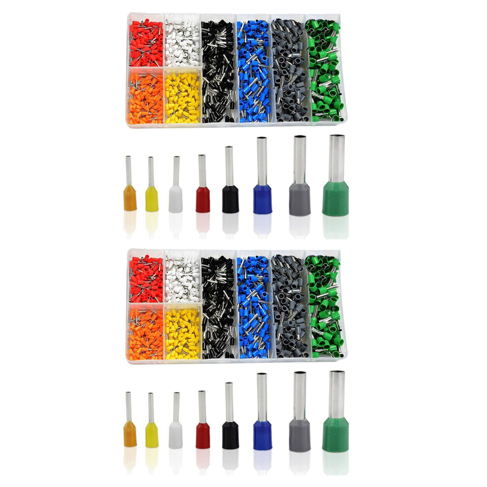 800 Pcs Insulated Cord Pin End Terminal Awg 22-10 Ferrules Kit 4712751271924