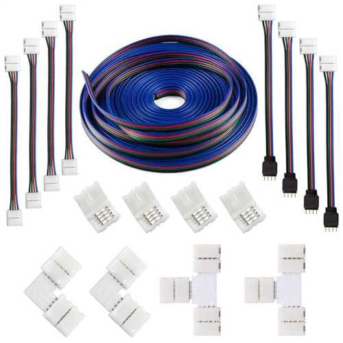 5M 4-Pin RGB LED Strip Extension Cable,LED Strips Connectors Kits 1