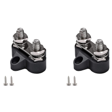 Junction Block Bus Bar Dual Heavy Duty Power Distribution Stud,Black