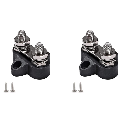 Junction Block Bus Bar Dual Heavy Duty Power Distribution Stud,Black