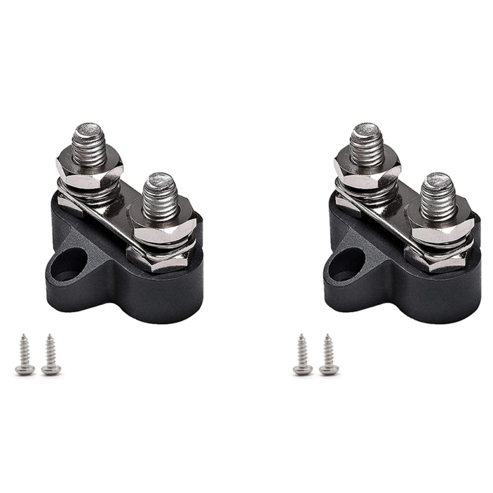 Junction Block Bus Bar Dual Heavy Duty Power Distribution Stud,Black 4712751272341