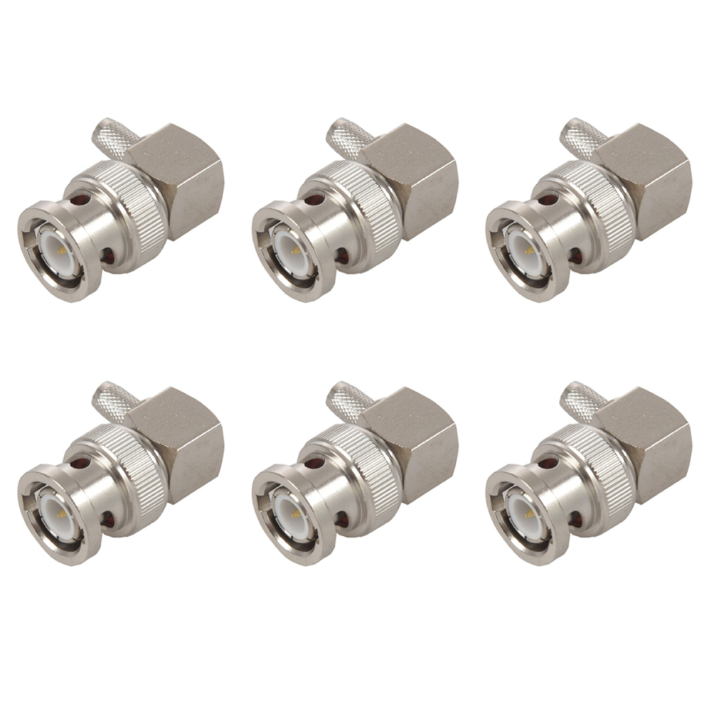 BNC Male Plug Right Angle Crimp Coax Adapter connector,silver-image-OPC-PJ95BRD-NEW