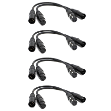 XLR Male 3 Pin to XLR Female 5 Pin for Microphone Stage Light