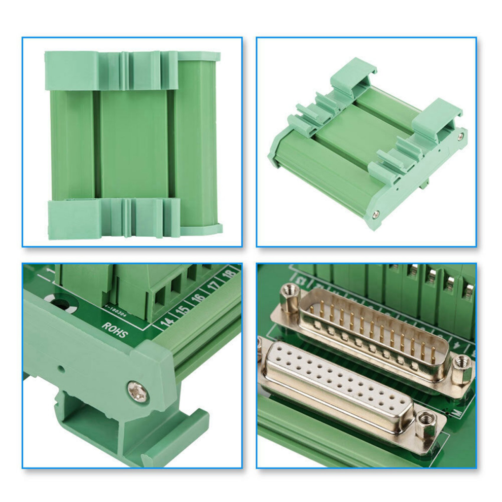 Db25 Din Rail Interface Module Male/Female Connector Breakout Board 4712751245703