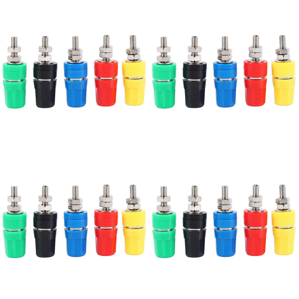 5Pcs M4x36 Pure Copper Terminal 4Mm Banana Socket Plug Connector 4712751244997