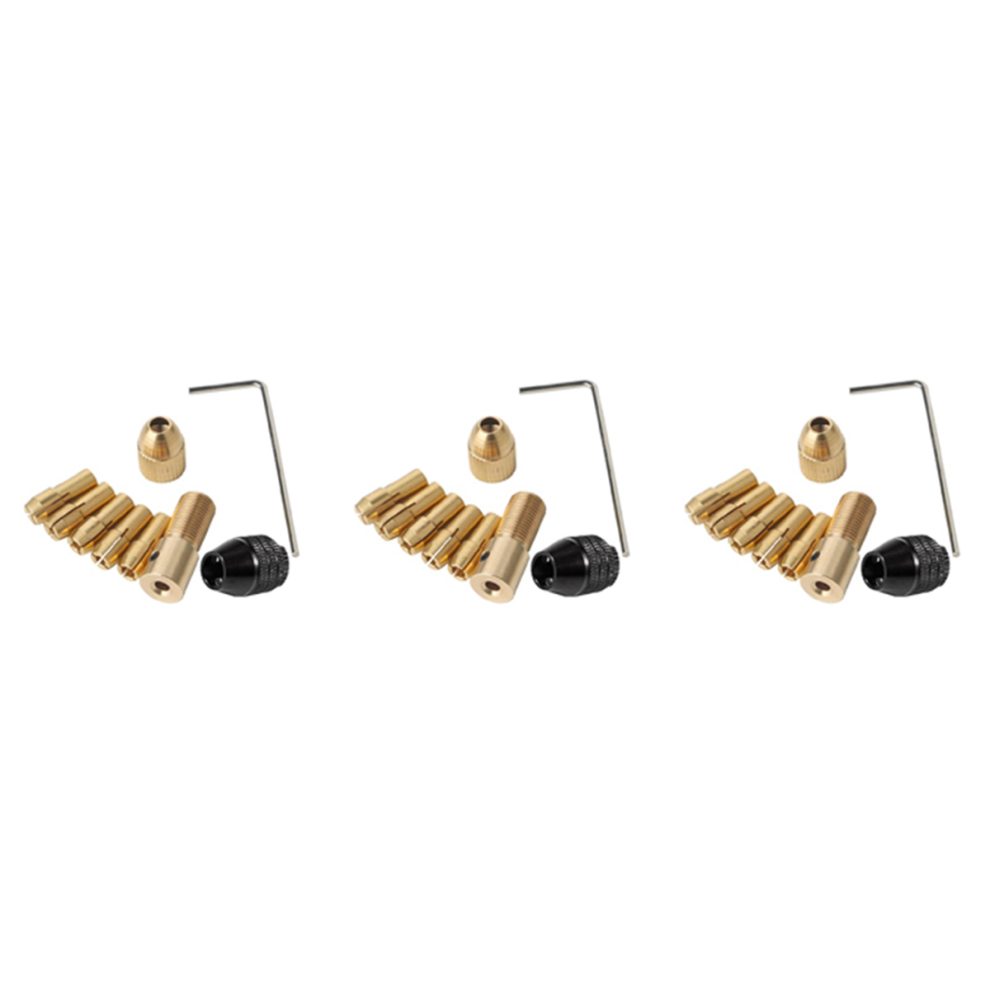 9Pcs0.5-3Mm Drill Chuck With 3.17Mm Chuck Clamp For Copper Cap 4712751248209