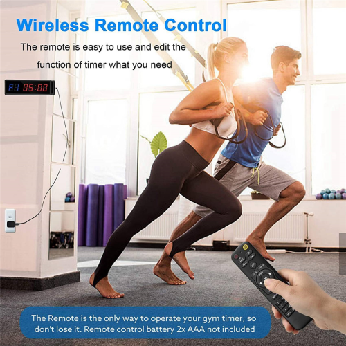 Gym Timer,LED Interval Digital Countdown Wall Clock Fitness Timer 2