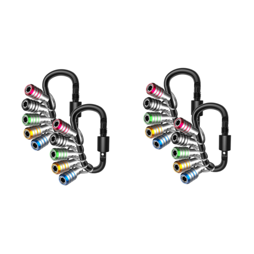 Bit Holder Keychain, 10Pcs 1/4 Hex Shank Impact Drill Bit Keychain