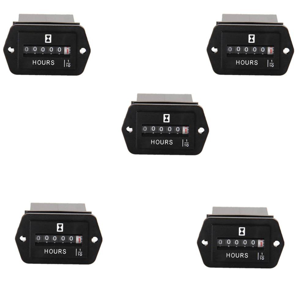 Dc10v-80V Mechanical Hour Meter For Engine Generator Boat Automobiles 4712751273188