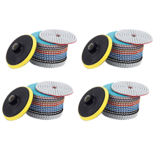 15Pcs Diamond Polishing Pads Kit 4 Inch Wet/Dry for Stone Use