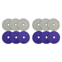 6Pcs Dia 4inch/100mm Grit 30 Diamond Dry Polishing Pads for