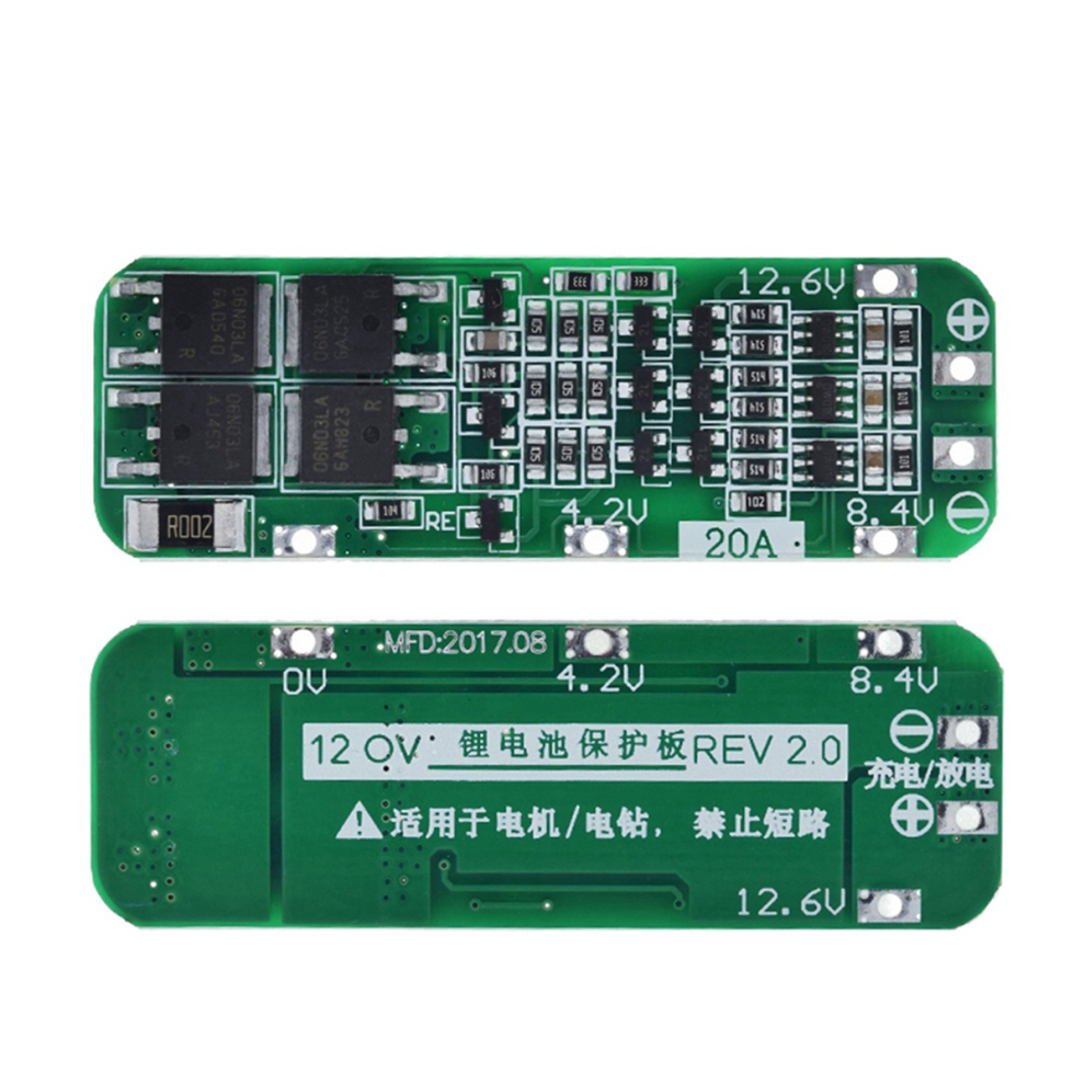 10Pcs 3S 20A 18650 Li-Ion Lithium Battery Charger Module Green 4712751277001