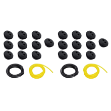 10 Pcs 2 Holes Fuel Tank Grommet Rubber with Fuel Line Pipe