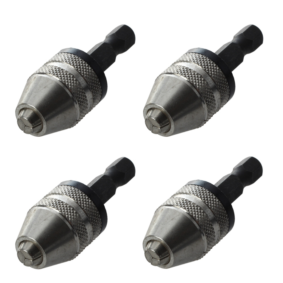 Silver+Black 6Mm Keyless Drill Bit Chuck Adapter Converter Hex Shank 4712751287888