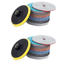 15Pcs Diamond Polishing Pads Kit 4 Inch Wet/Dry for Stone Use