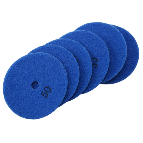 6 Pcs 4 Inch /100 Mm Grit 50 Diamond Marble Polisher Disc 1